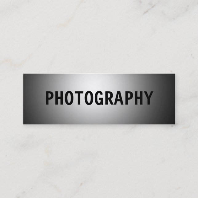Mini Nettoyer le Carte de visite photographe noir simpl (Devant)