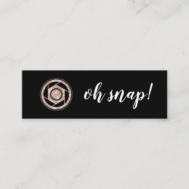 Mini Oh rupture ! Carte de visite de photographe de (Devant)