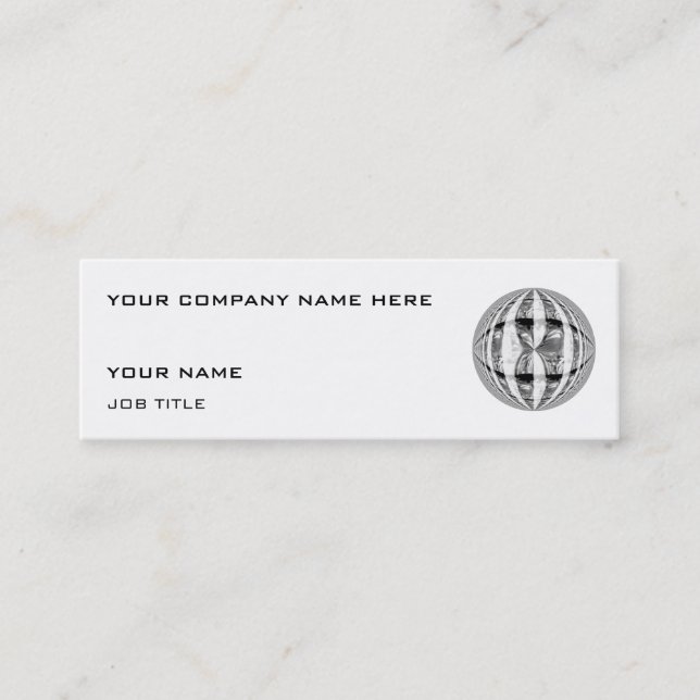 Mini Orb Chrome carte de visite blanc maigre (Devant)