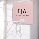 Mini-panier De Basket Blush Dusty rose moderne Script Girl Monogramme No<br><div class="desc">Blush Dusty Rose Simple Script Monogramme Nom Mini Basketball Hoop. Cela rend le cadeau parfait pour 16 ans,  mariage,  douche nuptiale,  anniversaire,  baby shower ou bachelorette pour quelqu'un qui aime le luxe glam et les styles chic.</div>