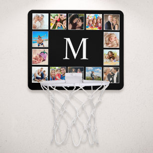 Mini-panier De Basket Collage photo de famille personnalisée Noir person