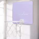 Mini-panier De Basket Lavande Purple Script Moderne Fille Monogramme Nom<br><div class="desc">Lavande Purple Simple Script Monogramme Nom Mini Basketball Boucle. Cela rend le cadeau parfait pour 16 ans,  mariage,  douche nuptiale,  anniversaire,  baby shower ou bachelorette pour quelqu'un qui aime le luxe glam et les styles chic.</div>