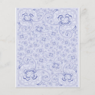 Mini Papier double Pastel bleu floral