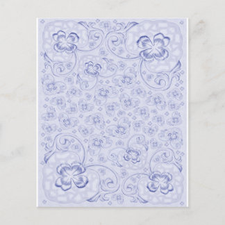 Mini Papier double Pastel bleu floral
