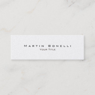 Mini Pearl Simple Carte de visite blanc tendance