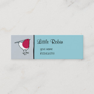 Mini Petit Carte de visite gris de Robin