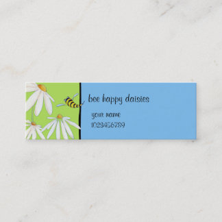 Mini Petite Carte de visite de Bee Happy Daisies