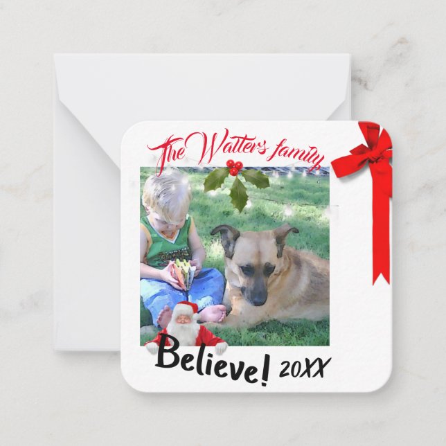 Mini photo de Noël avec cartes Père Noël (Devant)