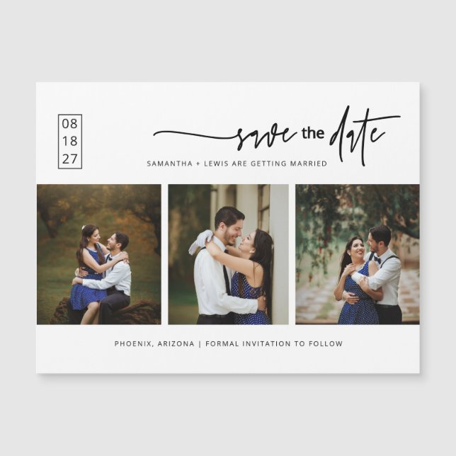 Mini photo de script Enregistrer la date Carte mag (Devant)
