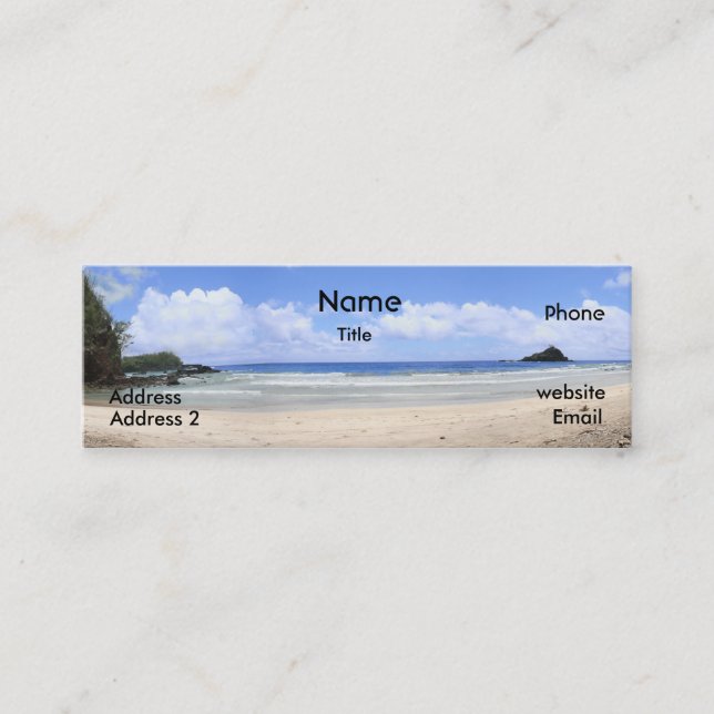 Mini Plage de Maui - Koki, carte de visite de Hana (Devant)