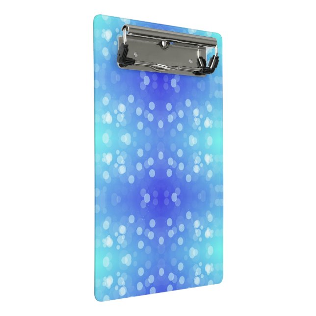 Mini Porte-bloc A clipboard featuring a blue and teal bokeh patter (Incliné)