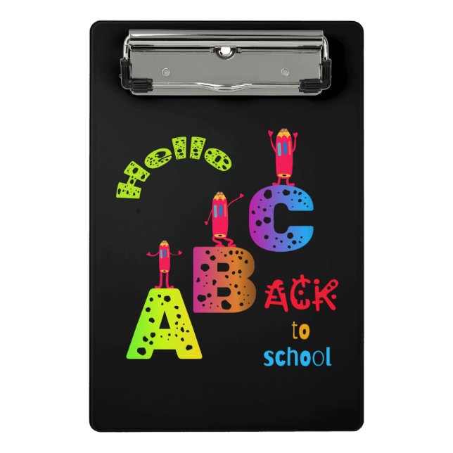 Mini Porte-bloc ABC retour à l'école (Devant)