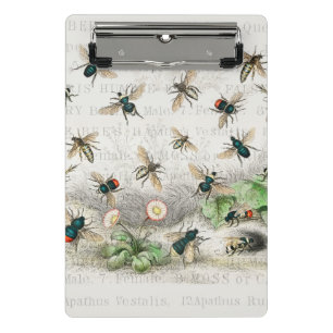 Mini Porte-bloc Abeille Reine Entomologie Botanique Vintage