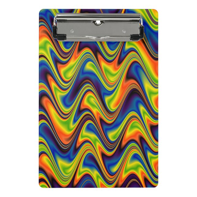 Mini Porte-bloc Abstrait multicolore ondulé (Devant)