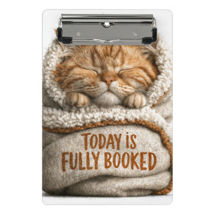 Mini Porte-bloc Adorable chaton roux endormi enveloppé dans une co