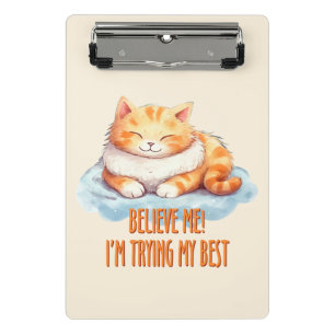 Mini Porte-bloc Adorable Tabby Orange Chat - Je tente mon meilleur