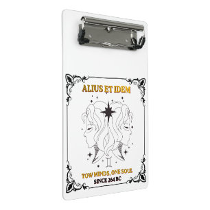 Mini Porte-bloc Affiche de carte de tarot de zodiaque Gémeaux vint