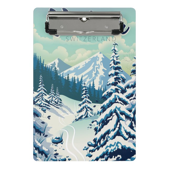 Mini Porte-bloc Affiche de voyage Verbier Suisse (Devant)