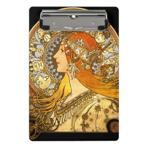 Mini Porte-bloc Alfonse Mucha Zodiaque Art Nouveau Femme