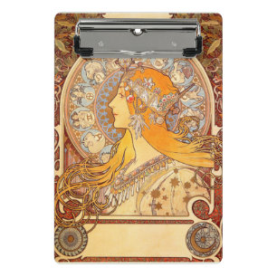 Mini Porte-bloc Alfonse Mucha Zodiaque Art Nouveau Femme