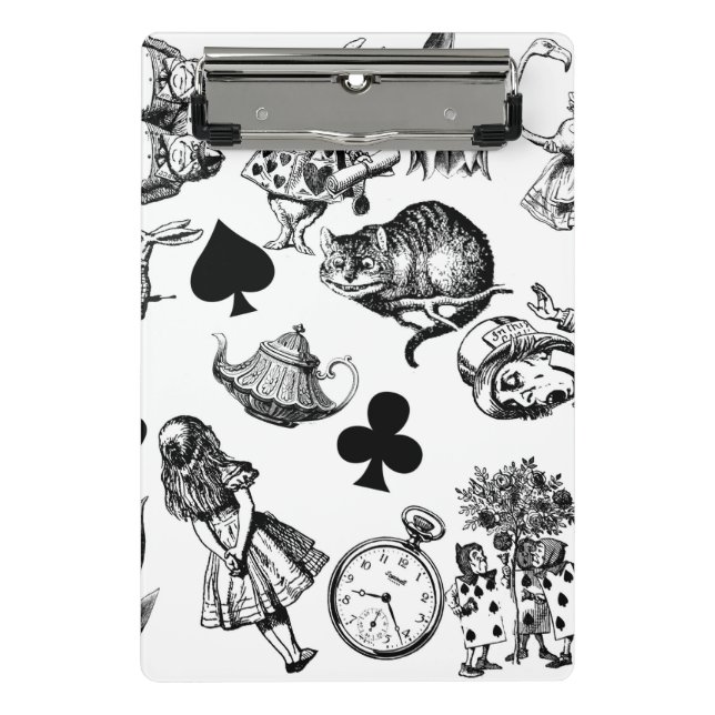 Mini Porte-bloc Alice Lapin Blanc Wonderland Classique (Devant)