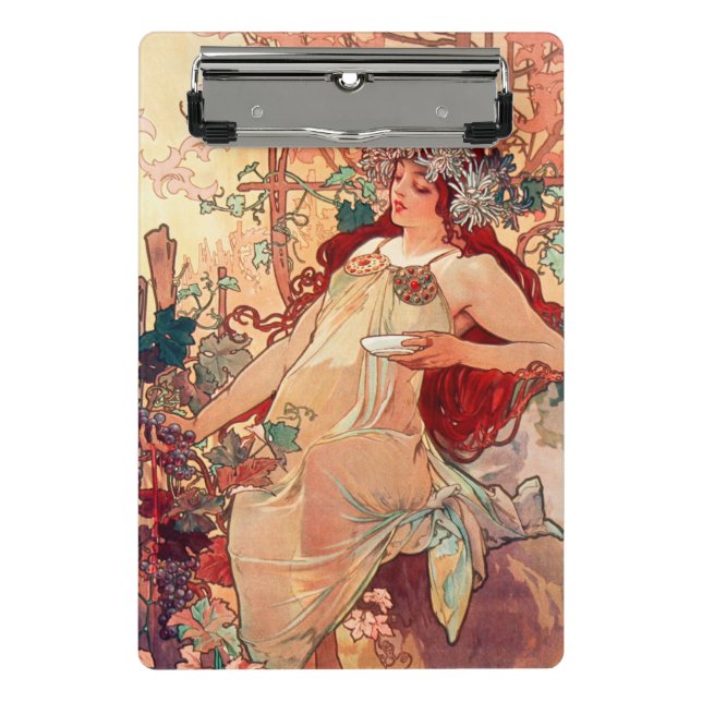 Mini Porte-bloc Alphonse Mucha, Les Saisons, Automne (1896)  (Devant)