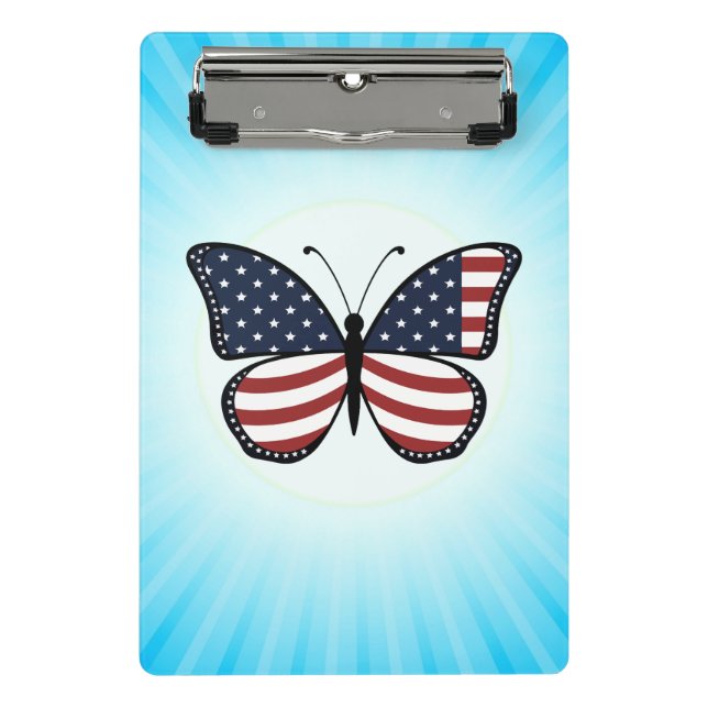 Mini Porte-bloc American Flag Butterfly Design-62615 (Devant)