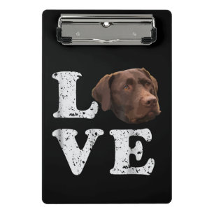 Mini Porte-bloc Amoureux des chiens I Love Chocolate Labrador Re