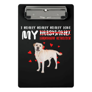 Mini Porte-bloc Amoureux des chiens J'Aime Vraiment Mon Labrador