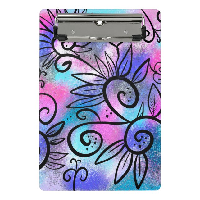 Mini Porte-bloc Amusant petit oiseau floral (Devant)