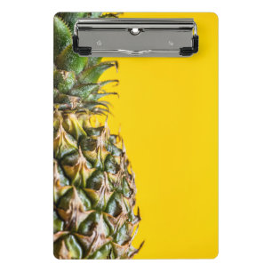 Mini Porte-bloc Ananas sur arrière - plan jaune