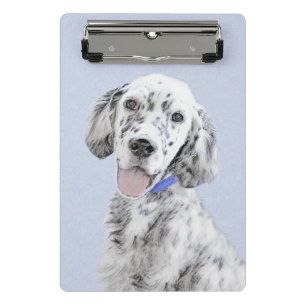 Mini Porte-bloc Anglais Setter Blue Belton Peinture Chien Art