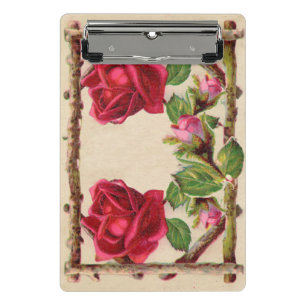 Mini Porte-bloc Antique victorienne vintage ancienne rose rustique