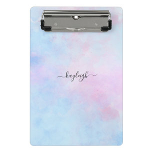 Mini Porte-bloc Aquarelle Dreamy Rose bleu turquoise