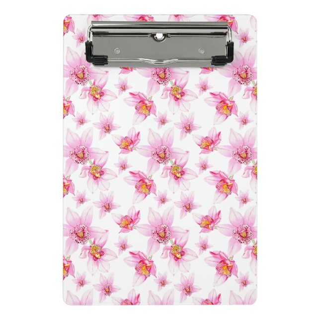 Mini Porte-bloc Aquarelle Orchidées Design 15 (Devant)