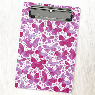 Mini Porte-bloc Aquarelle papillon rose