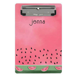 Mini Porte-bloc Aquarelle personnalisée Pink Green Watermelon