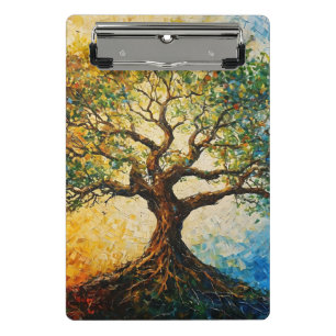 Mini Porte-bloc Arbre de connaissances - Peinture à l'huile