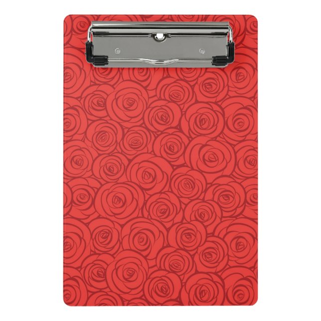 Mini Porte-bloc Arrière - plan abstrait de roses rouges (Devant)