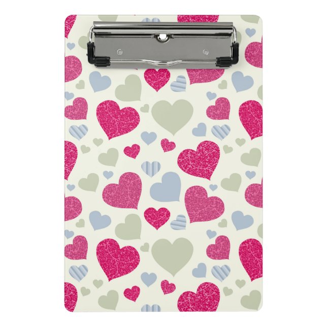 Mini Porte-bloc Arrière - plan de coeurs (Devant)