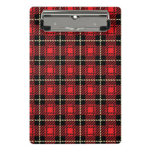 Mini Porte-bloc Arrière - plan rouge de plaid