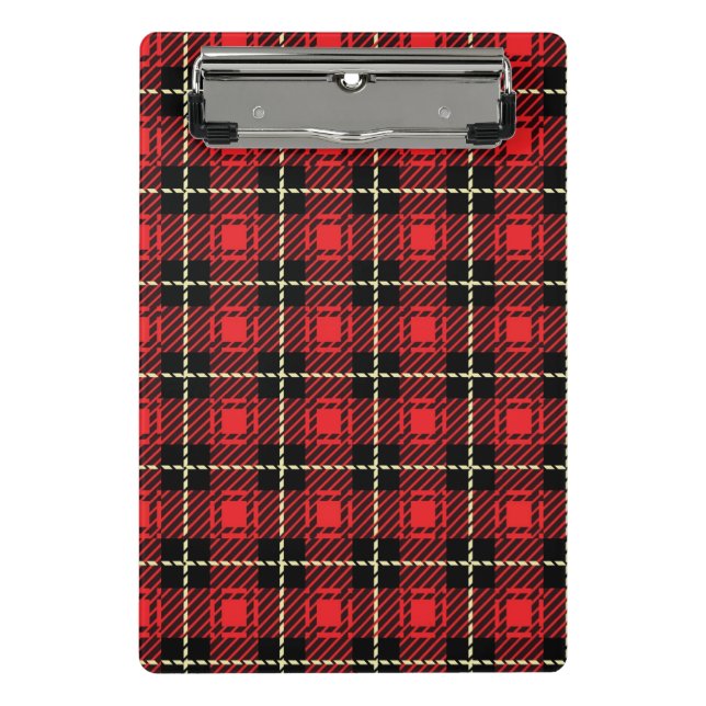 Mini Porte-bloc Arrière - plan rouge de plaid (Devant)