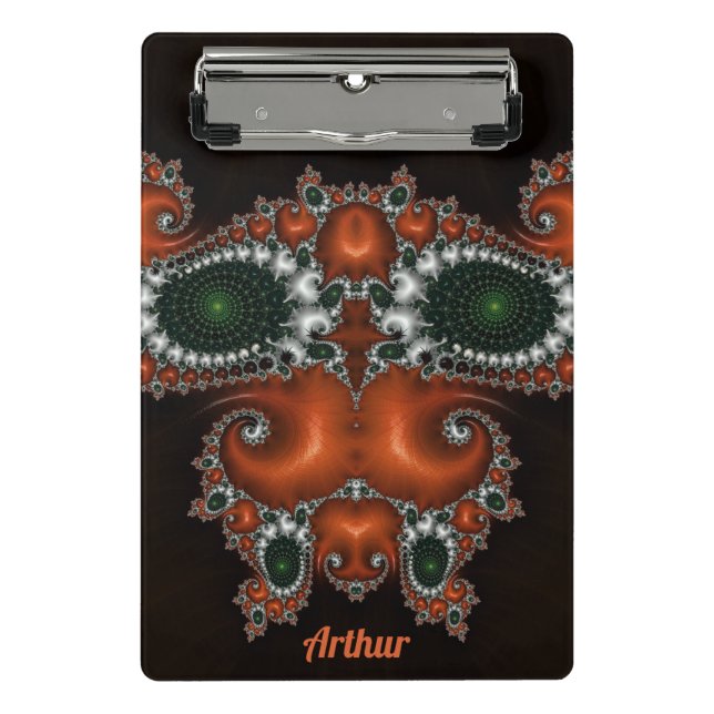 Mini Porte-bloc ARTHUR ~ Design noir, rouge, vert et blanc (Devant)