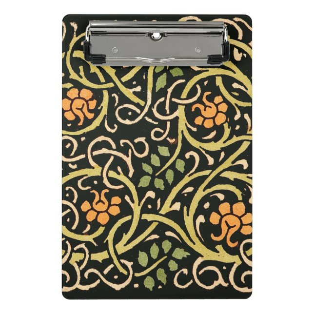 Mini Porte-bloc Arts et artisanat vintage motif floral Roycroft (Devant)