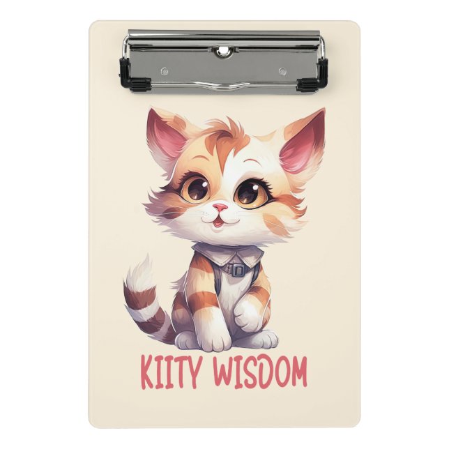 Mini Porte-bloc Attitude Cat Insouciante - Conception Feline Joueu (Devant)
