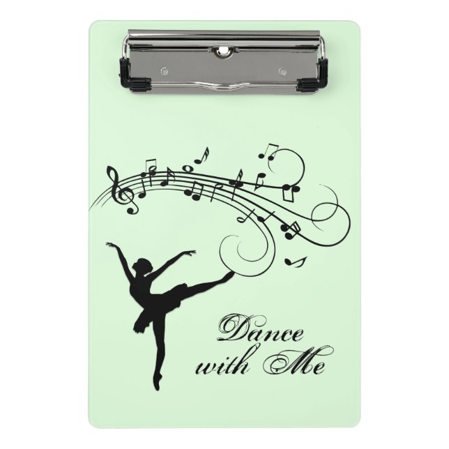 Mini Porte-bloc Ballerina Danse avec Musique Vert (Devant)