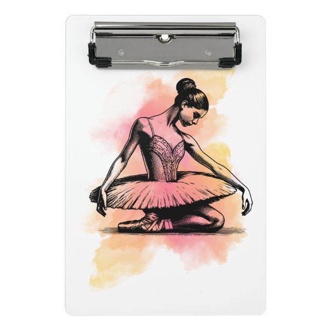 Mini Porte-bloc Ballerine dansant en couleur  (Devant)