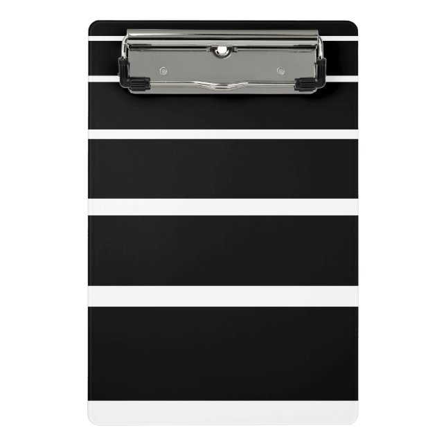 Mini Porte-bloc Bandes graduées en noir et blanc (Devant)
