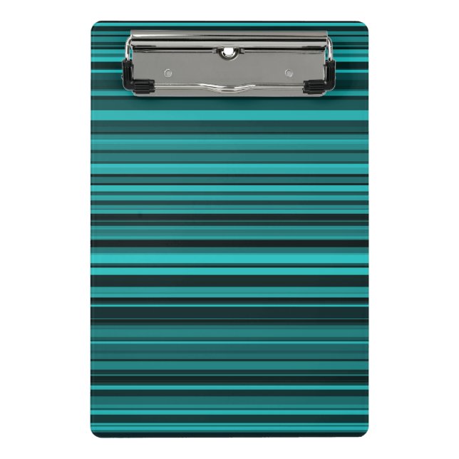 Mini Porte-bloc Bandes noires turquoises (Devant)