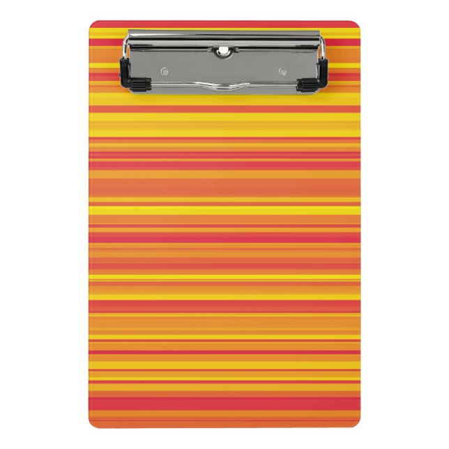 Mini Porte-bloc Bandes Orange Rouge Jaune (Devant)